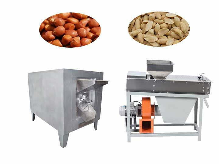 Machine à rôtir et à éplucher les cacahuètes