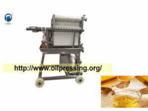 Edible oil plate filter