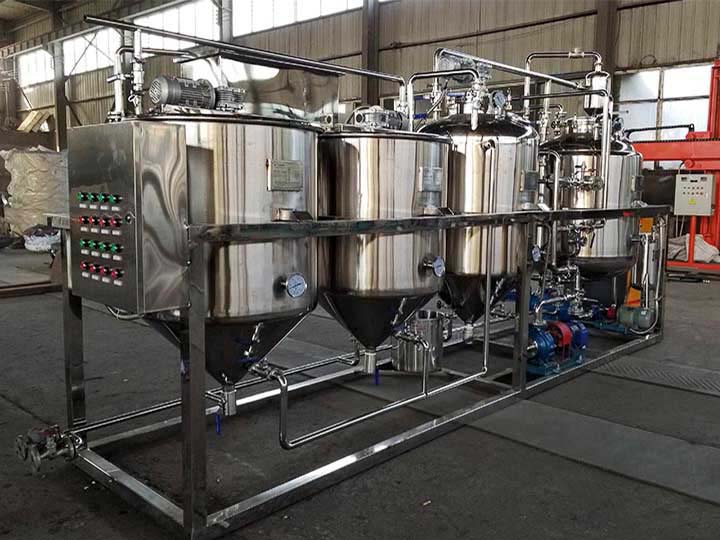 máquina de refinación de aceite de palma a pequeña escala